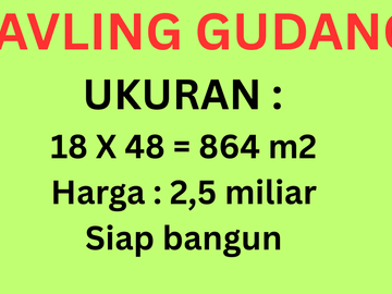KAVLING TANAH UNTUK GUDANG DI KAWASAN STRTAEGIS UNTUK BANGUN GUDANG DAN INVESTASI