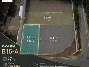 DIJUAL TANAH KAVLING SINDANGLAYA DEKAT SPORT JABAR