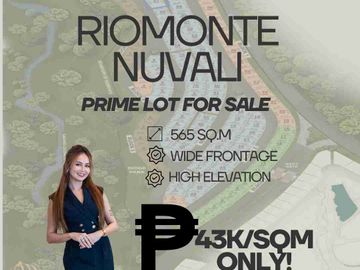 RIOMONTE NUVALI PRIME LOT FOR SALE HIGH ELEVATION