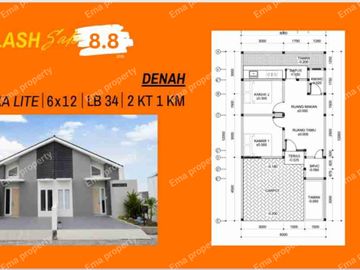 New minimalis tanpa DP .. rumah di Maharaja Residence Menganti Gresik