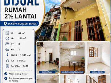Dijual rumah di Kp Kepu, Bungur, Senen