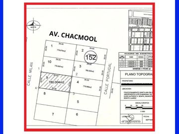 Terreno en Venta Av. Chac Mool de 780 m2