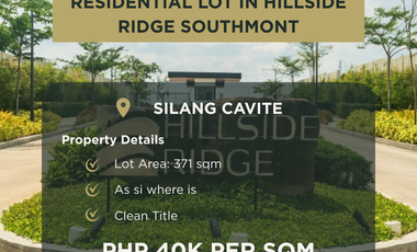371 sqm Residential Lot in Hillside Ridge Southmont, Silang, Cavite