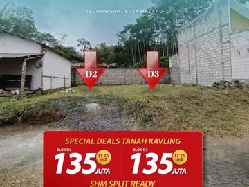 Tanah Kavling Siap Bangun Shm Split Tlogowaru Kota Malang