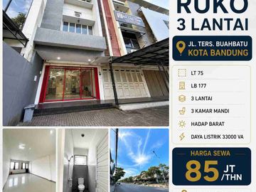 Disewakan Ruko 3 lantai di Jl. Terusan Buahbatu, Kota Bandung