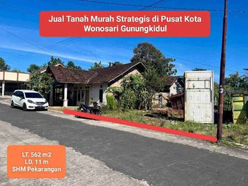 Jual tanah strategis di pusat kota Wonosari Gunungkidul utara terminal wonosari murah