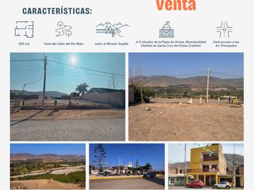 VENDO TERRENO EN EXCELENTE UBICACIÓN, JUNTO AL MIRADOR DE AZPITIA 300 mts2