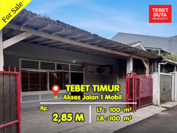 Dijual Rumah Tebet Timur Siap Huni Lokasi.strategis Jalan 1 Mobil
