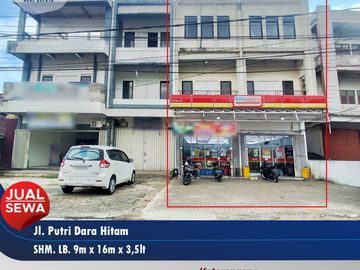 Ruko tepi jalan lokasi kota Jl Putri dara hitam, Pontianak