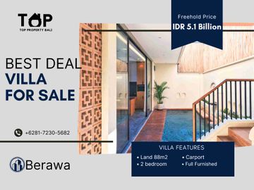 Villa baru di Berawa dengan 2 kamar tidur