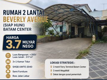 DIJUAL CEPAT!!  Rumah 2 Lantai Beverly Avenue (Siap Huni) Batam Center