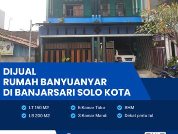 Dijual Rumah Siap Pakai Lokasi Banyuanyar,Solo Luas 150M2