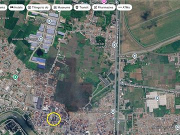 Tanah Rawa Kucing dekat Airport Soekarno Hatta Lebar 20 m cck Komersial, Gudang n1133