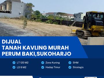 Dijual Tanah Kavling Murah Perum Lokasi Baki, Sukoharjo Luas 120m2