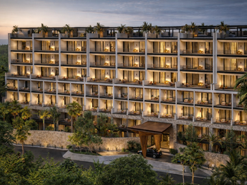 DEPARTAMENTO DE LUJO EN VENTA CON BEACH CLUB PRIVADO, AREA COMERCIAL, DE 1 Y 2 RECAMARAS, PLAYA DEL CARMEN
