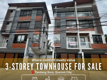 Tandang Sora Townhouse with 3 Bedrooms For Sale near Mindanao Avenue Trinoma Quezon City SD