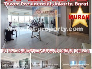 Dijual Apartment ST MORITZ Tower Presidential, Jl Puri Indah,Jakarta Barat.