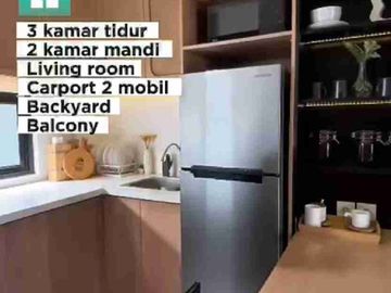 Rumah siap huni dengan kolam renang dalam Cluster di Bekasi