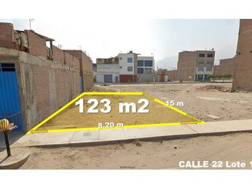 Terreno 123 m2 en Carabayllo