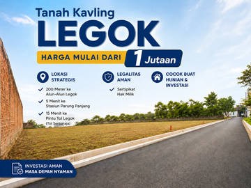 Kavling Murah 1 Jt-an Dekat Pintu Tol Legok, SHM