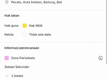 free hold land ocean view at labuan sait Pecatu 16,640m2 idr 7,3 Mill/m2