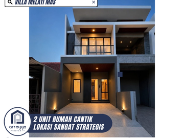 DIJUAL 2 RUMAH CANTIK MASIH BARU 2 LANTAI DI VILLA MELATI MAS (DM92)