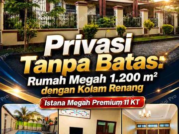 Dijual Rumah 1200m2 Lengkap Kolam Renang. SHM