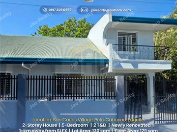 FOR SALE: Newly Renovated 5-Bedroom House For Sale in Cabuyao, Laguna (1 km from SLEX)