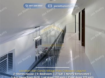FOR SALE: Newly Renovated 5-Bedroom House For Sale in Cabuyao, Laguna (1 km from SLEX)