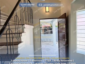 FOR SALE: Newly Renovated 5-Bedroom House For Sale in Cabuyao, Laguna (1 km from SLEX)