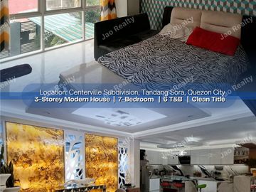 FOR SALE: 3-Storey Modern and Elegant House for Sale with Swimming Pool in Tandang Sora, Quezon City