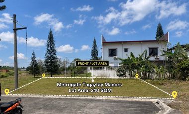 Residential Lot For Sale in Tagaytay Manors Subd-MC