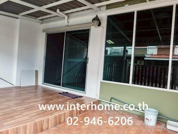 Two-story townhome, 17.8 sq.wah, Novo Ville Tiwanon-Pathum Thani, Soi Thamsuthee, Pathum Thani Inner Road, Mueang Pathum Thani, Pathum Thani.