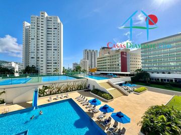 Depa con 2 recámaras y terraza con vista a las áreas comunes