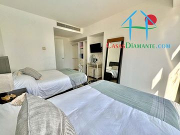 Depa con 2 recámaras y terraza con vista a las áreas comunes