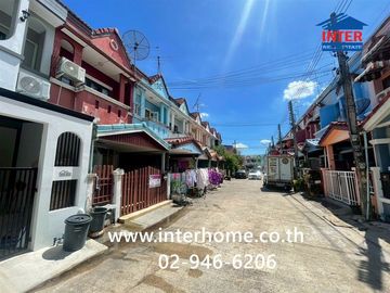 Two-story townhome, 16 sq.wa., Fa Rangsit Village, Khlong 4, near HomePro Market Village Rangsit, Soi Fa Soi 10, Kanchanaphisek Road, Thanyaburi, Path