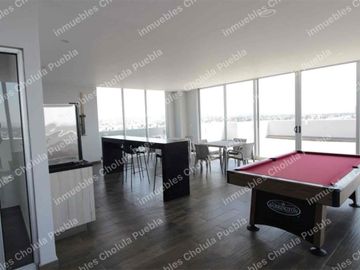 Departamento de 2 habitaciones en el piso 15 en venta, residencial Nidum, edificio con amenidades como alberca, gimnasio, roof top, a 5 minutos de Tec de Monterrey, Ibero y Angelópolis.