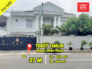 Dijual Cepat Rumah Tebet Mewah & Luas di Area Komersial Lokasi Strategis Jalan Raya