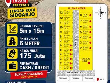 Tanah Kavling Pekarangan Murah siap Bangun di Desa Sidodadi, Candi, Sda