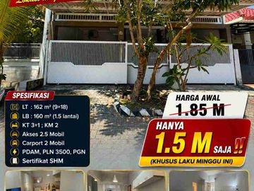 Termurah, Khusus minggu ini ‼️ Rumah (9×18) di YKP Pandugo Rungkut - Dekat Semolowaru Klampis