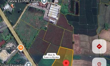 Dijual Tanah Komersial Jl. Raya Tuban Semarang, Desa Purwerojo Kec. Jenu Kota Tuban luas 42.190m2