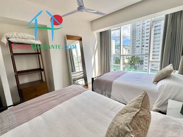 2 recámaras y terraza con vista a las áreas comunes