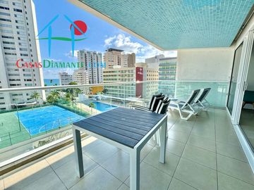 2 recámaras y terraza con vista a las áreas comunes