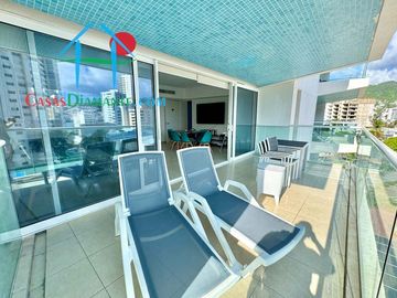 2 recámaras y terraza con vista a las áreas comunes