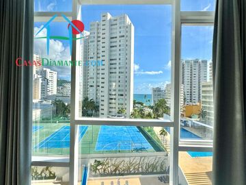 2 recámaras y terraza con vista a las áreas comunes