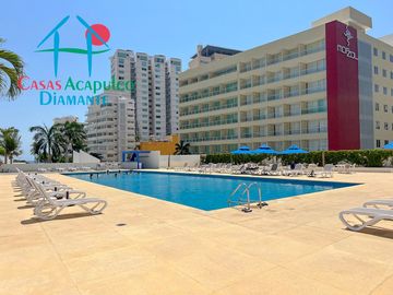 2 recámaras y terraza con vista a las áreas comunes