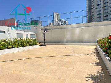 2 recámaras y terraza con vista a las áreas comunes