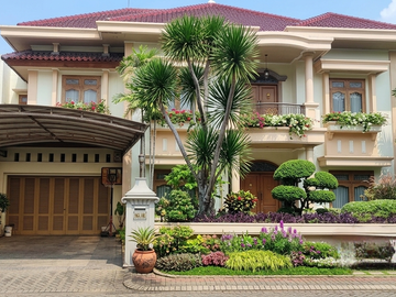 RUMAH MEWAH SULTAN SURABAYA SELATAN DI MARGOREJO INDAH FULL MARMER ITALY DEKAT A YANI, JEMURSARI