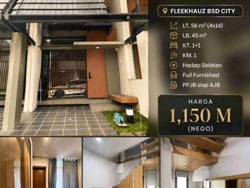 DIJUAL RUMAH FLEEKHAUZ BSD CITY FURNISHED