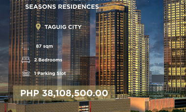 Brand New 2BR Condo with 1 Parking at The Seasons Residences – Aki Tower, BGC, Taguig City